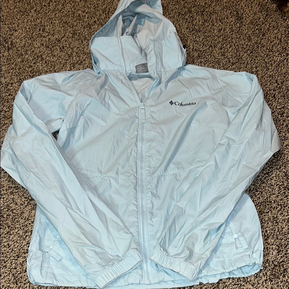 Columbia Light Blue Windbreaker Jacket